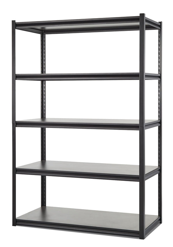 Mastercraft Adjustable 5-Shelf Steel Metal & Wood Storage Rack/Shelving Unit, 48 x 24 x 72-in I7