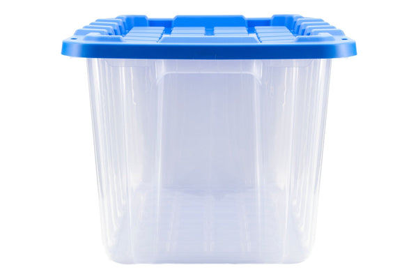 Mastercraft Clear Heavy-Duty Storage Tote with Snap-Lock Lid, 102-L M3