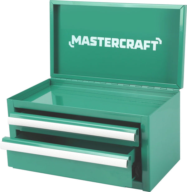 Mastercraft Mini Toolbox with 2 Drawers, Emerald H3
