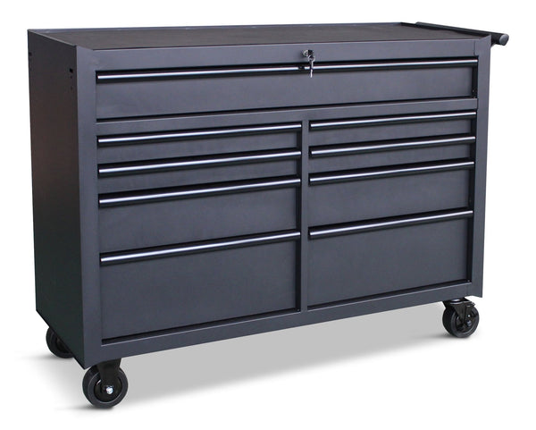 Mastercraft Rolling Tool Storage Cabinet with 9 Drawers, Black, 52-in G0