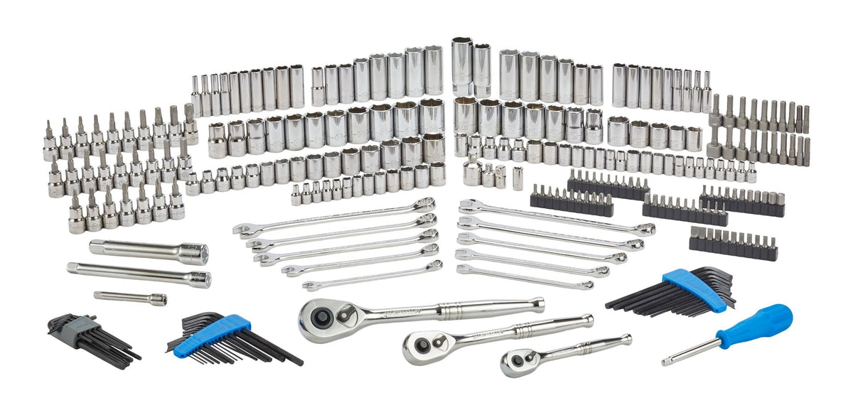 Mastercraft Socket Set, 270-pc, SAE / Metric, CRV, Nickel-Chrome Plating