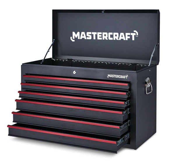 Mastercraft Tool Chest with 6 Drawers, Black, 36-in O0