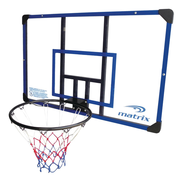 Matrix Deluxe Outdoor Basketball Backboard Hoop & Net with Wall Mount, 44-in M3