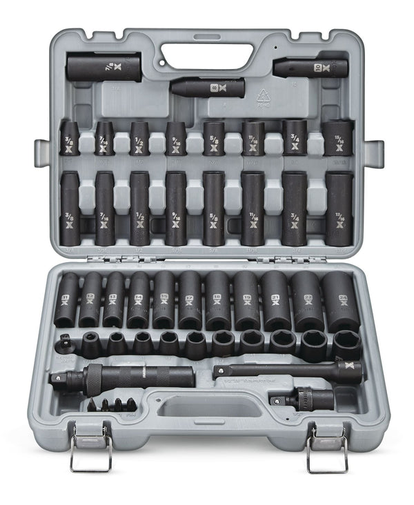 MAXIMUM 1/2-in Drive Professional Grade Impact Socket Set, 48-pc, CRMO B8