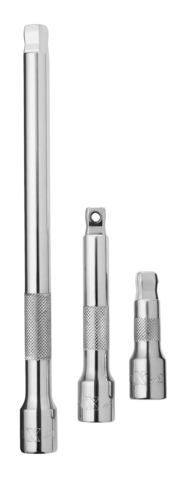 MAXIMUM 3 Piece 1/2" Drive Wobble Extension Bar Set H0