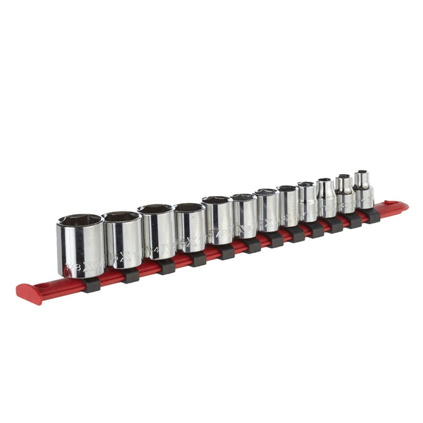 MAXIMUM 3/8-in Drive Regular Socket Set 12-pc, SAE, CRV, Nickel-Chrome Plating D1