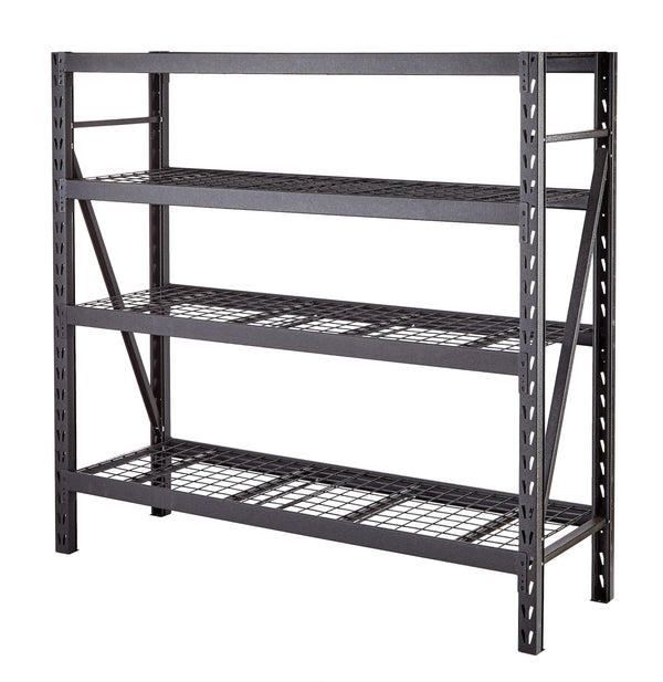 MAXIMUM Adjustable 4-Shelf Heavy Duty Steel Metal Storage Rack / Shelving Unit, 77 x 24 x 72-in X8