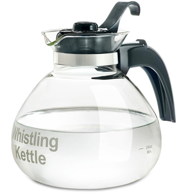 Medelco 1.4L Glass Whistling Stovetop Kettle, Dishwasher Safe L9
