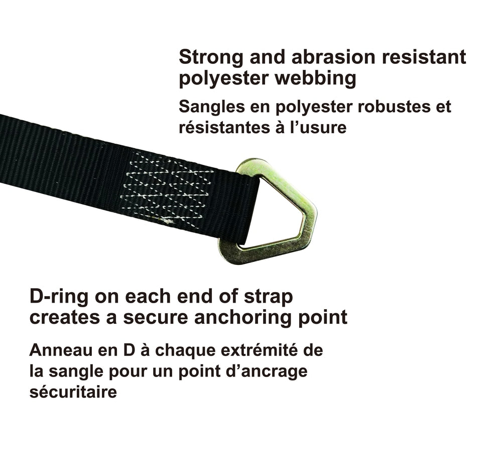MotoMaster 10,000-lb Axle Strap, with D-rings, 2-in x 31-in