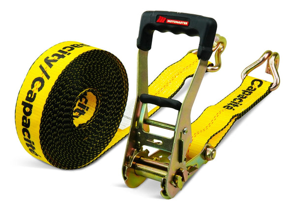 MotoMaster 10,000-lb Commercial Ratchet Tie Down Straps, with Ultra Padded Handles, 2-in x 30-ft W8
