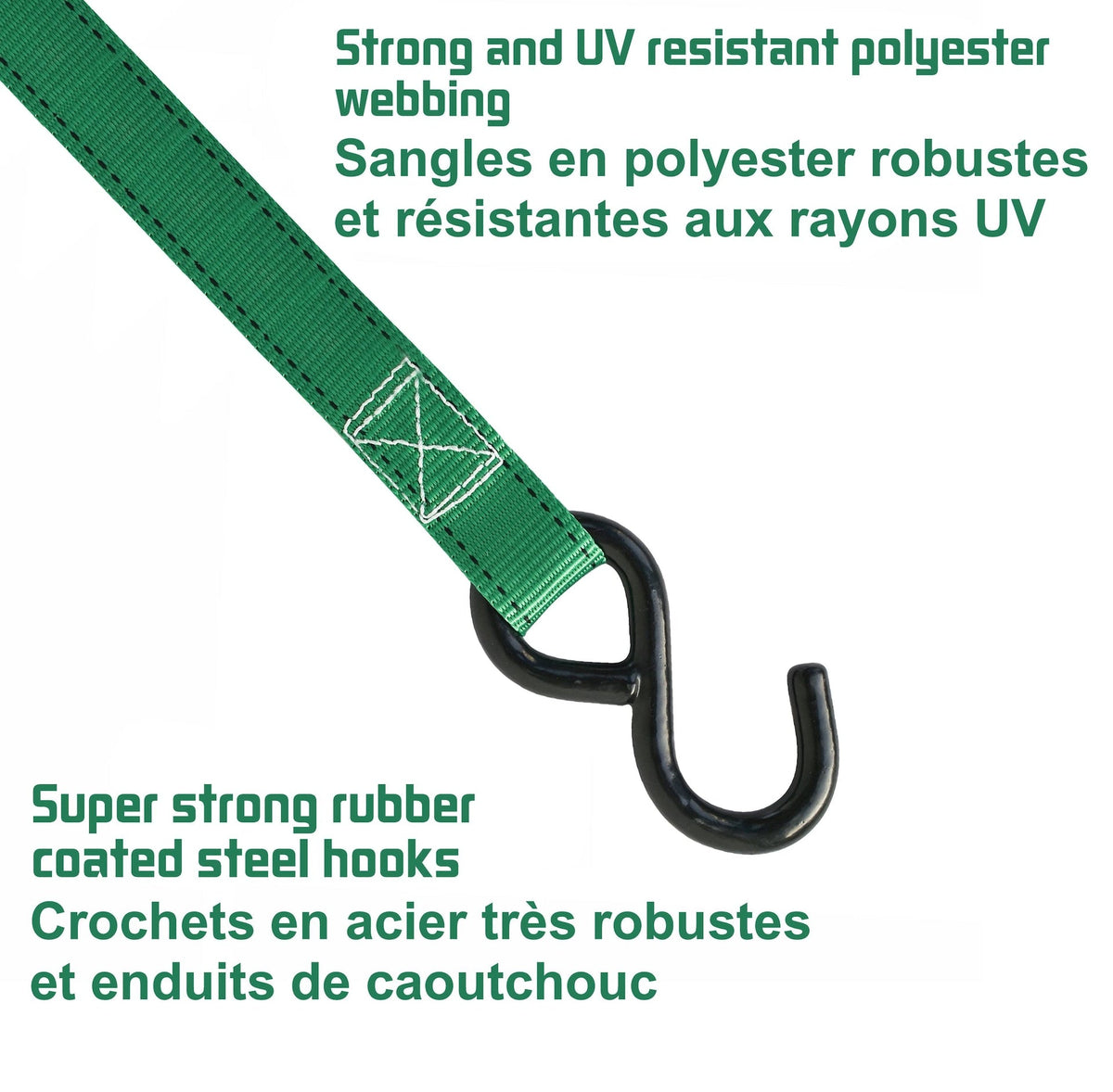 MotoMaster 1,500-lb Ratchet Tie Down Straps, with Padded Handle, 1-in x 14-ft
