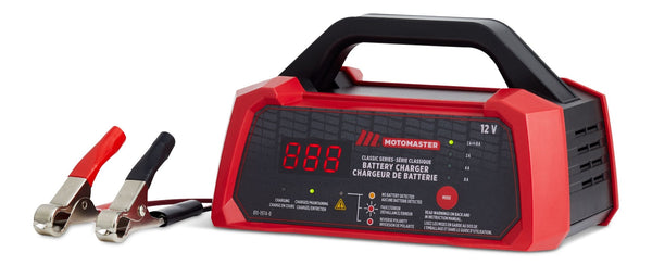 MotoMaster Classic Series Smart Battery Charger/Maintainer, Fully Automatic, 8/4/2-Amp, 12V W2
