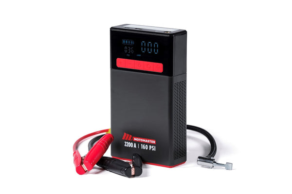 MotoMaster MB22C Lithium Booster Pack/Jump Starter with Air Compressor, 2200A X6