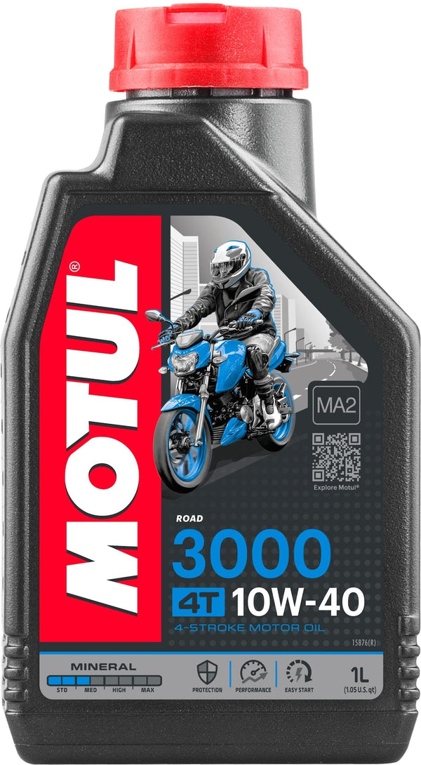 Motul 3000 4-Stroke 10W40 Mineral Motor Oil, 1-L T8