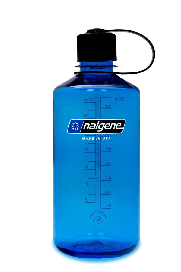 Nalgene Sustain Narrow Mouth Water Bottle, Slate Blue, 1 L K5