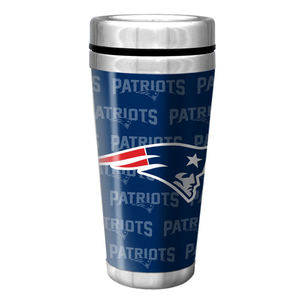 New England Patriots Insulated Stainless Steel Travel Mug For NFL Football Fans/Collectors, 16-oz J7