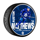 NHL Toronto Maple Leafs Auston Matthews Hockey Puck, 6-oz