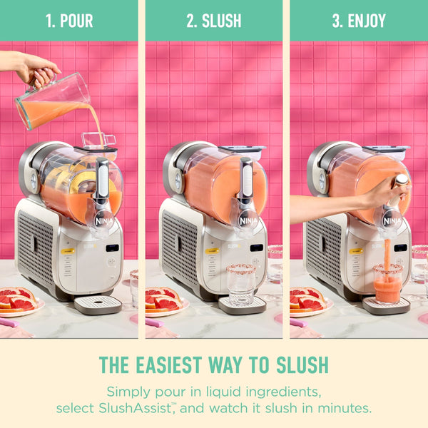 Ninja Slushi XL Slushie Machine with SlushAssist Technology, Crema, FS601CBR N5