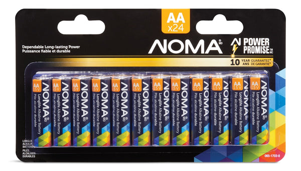 NOMA AA Alkaline Batteries, Long Lasting, All Purpose, 24-pk S6