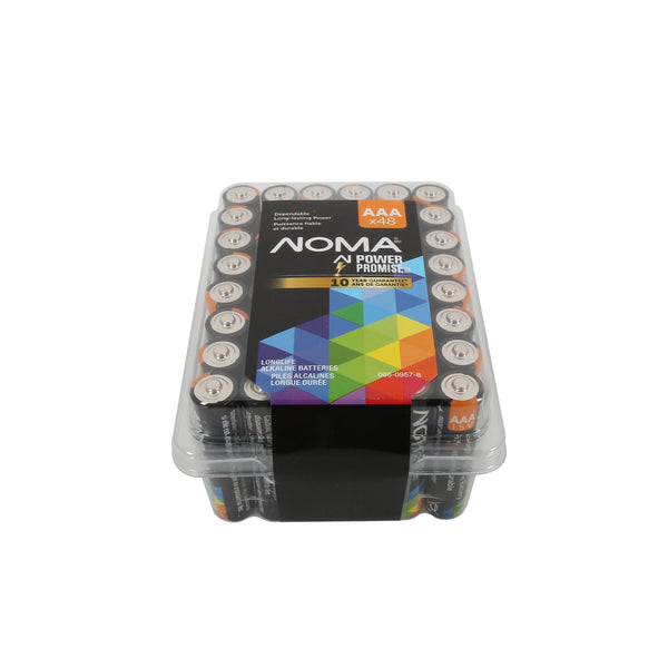 NOMA AAA Alkaline Batteries in Clam Shell Box, 48-pk C0