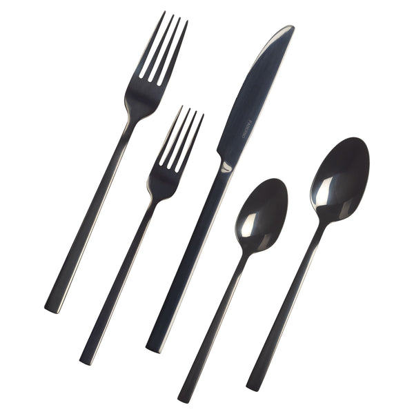 PADERNO Belvedere Stainless Steel Flatware Set, Serves 4, 20-pc, Black X3