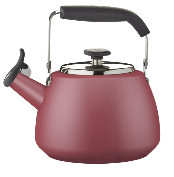 PADERNO Stainless Steel Stovetop Kettle, 1.9-L, Red E3