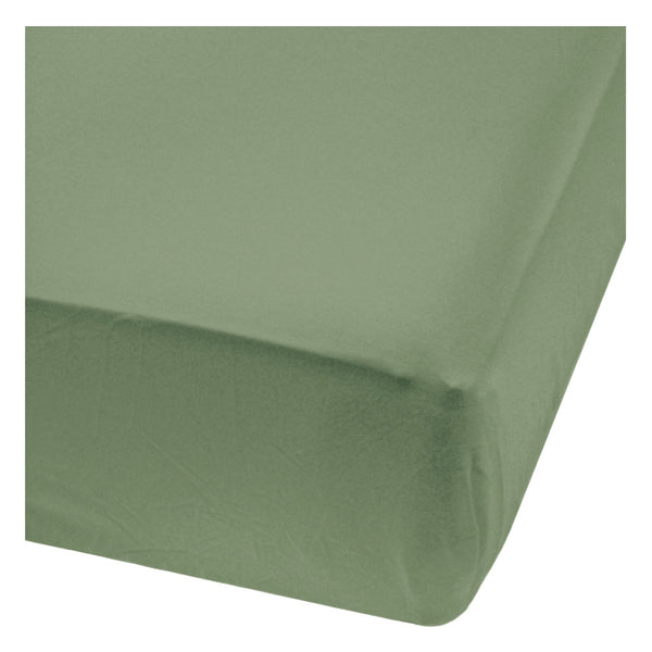 Perlimpinpin Bamboo Baby Crib Fitted Sheets, Hunter Green Z1