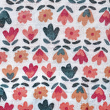 Perlimpinpin Cotton Muslin Baby Swaddle Blanket, Floral