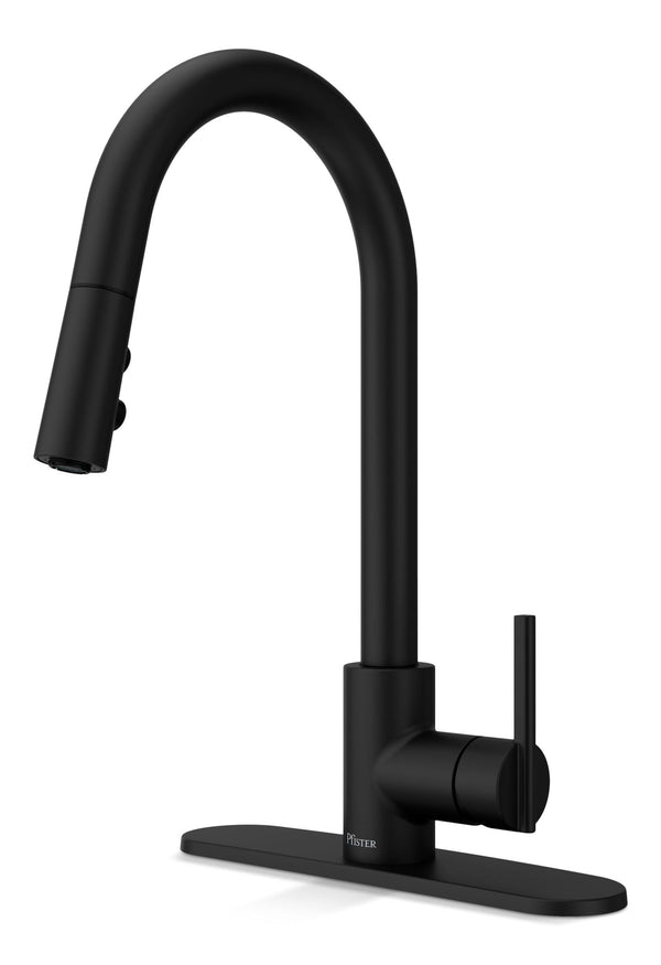 Pfister Modern Pull-Down Kitchen Faucet, Matte Black L2