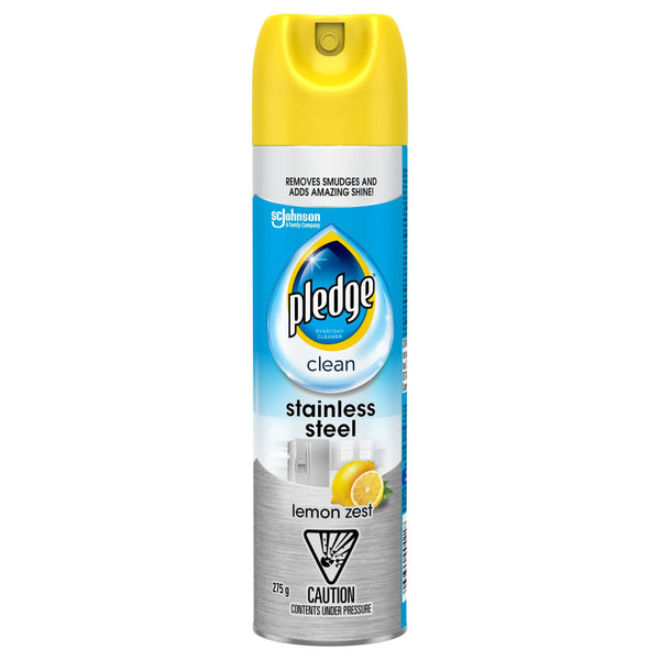 Pledge Stainless Steel Cleaner Spray, Lemon Scent, 275-g P0