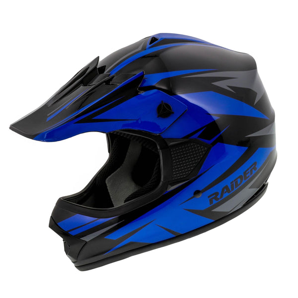 Raider GX4 ATV Helmet, Youth, Blue, Assorted Sizes H6