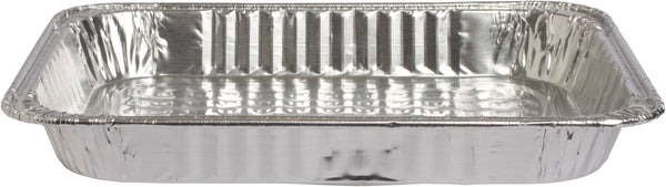Rectangle Foil Reusable Half Size Steam Baking Pan, Silver, 12-in, for Baking/Cooking/Steaming V5