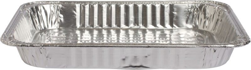 Rectangle Foil Reusable Half Size Steam Baking Pan, Silver, 12-in, for Baking/Cooking/Steaming V5