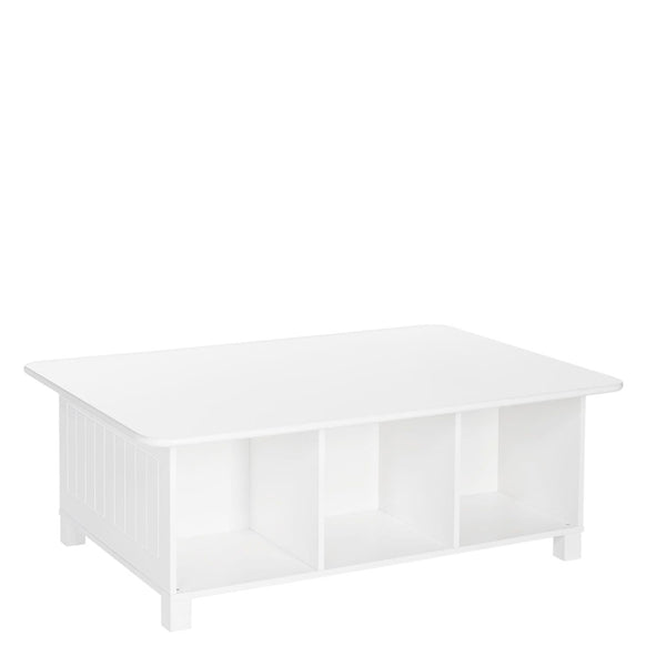 RiverRidge Home Kids' Desk, Activity & Play Table with 6 Storage Cubbies, For Bedroom/Playroom, White T5