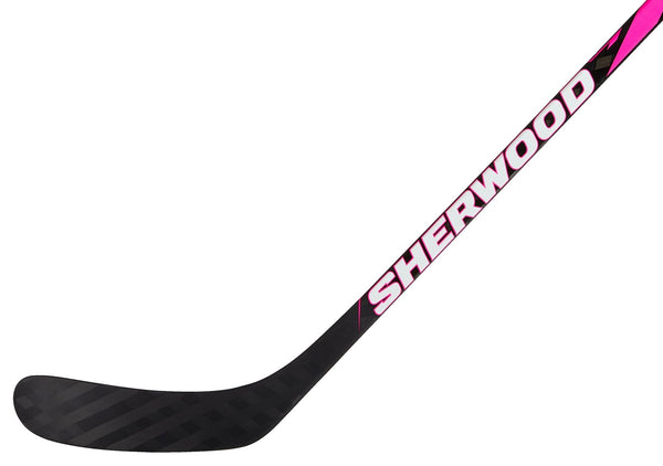 Sherwood Playrite 2 Composite Hockey Stick, Junior, 35/30 Flex, Pink R8
