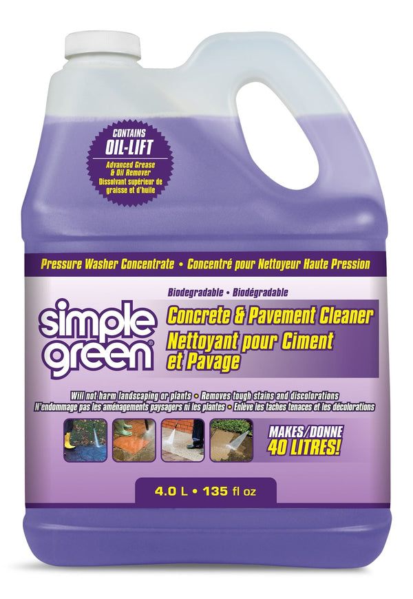 Simple Green Concrete & Pavement Pressure Washer Detergent, 4L S8