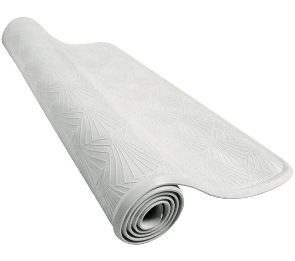 Simplicite Anti-Slip Rubber Bath Tub Mat, White, 16-in x 27-in K0