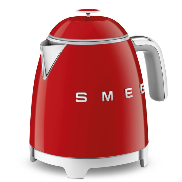 Smeg 50's 1400W Retro Style Electric Mini Countertop Kettle with Cordless Base, Red, 0.8-L E6