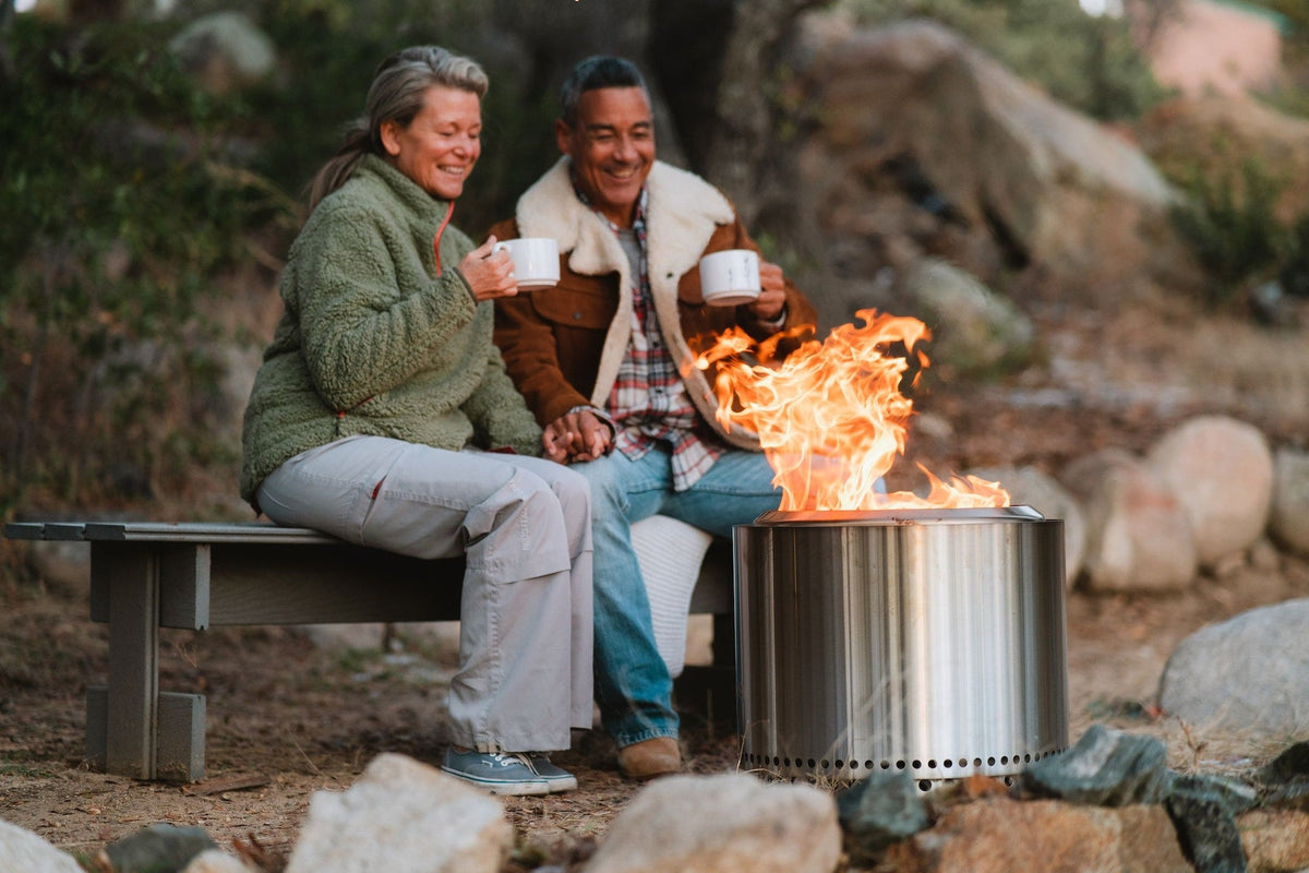 Solo Stove Stainless Steel Smokeless Bonfire Fire Pit with Removable Ash Pan, 19.5 x 14-in