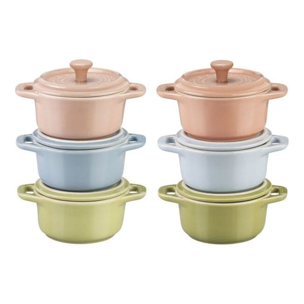 Staub Non-Stick Ceramic Mini Macaron Cocotte Set, 6-pc Z8