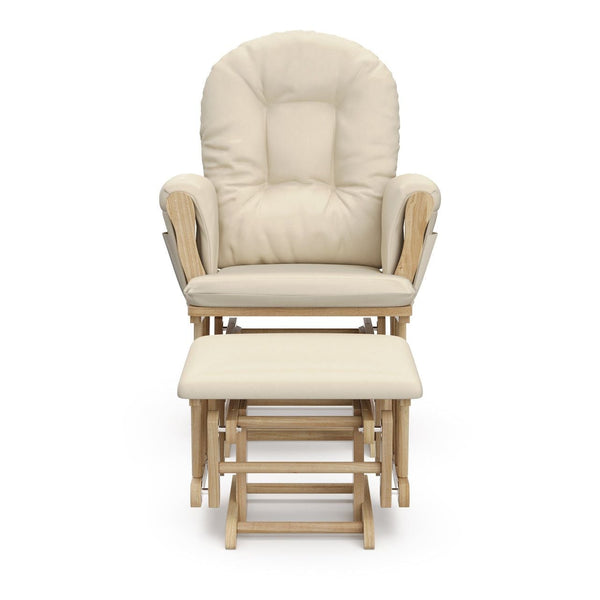 Storkcraft Hoop Glider and Ottoman, Natural/Beige A6