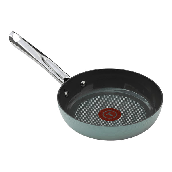 T-fal Ceramic Inspire, Non stick Frying Pan, Oven Safe, Thermo-Spot Heat Indicator, 8-in, Mint I0
