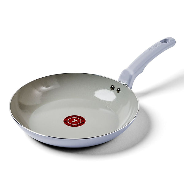 T-fal Viva Ceramic Refresh Non-Stick Frying Pan Set, Calm Blue, 20-cm & 26-cm, 2-pk Q6