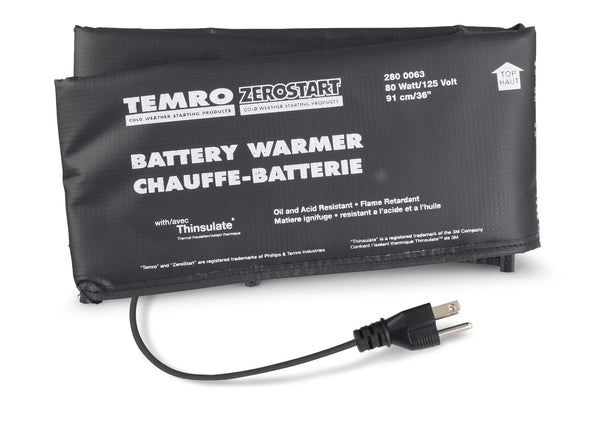 Temro Zerostart 2800063 Battery Warmer/Blanket, 80W, 36-in T5