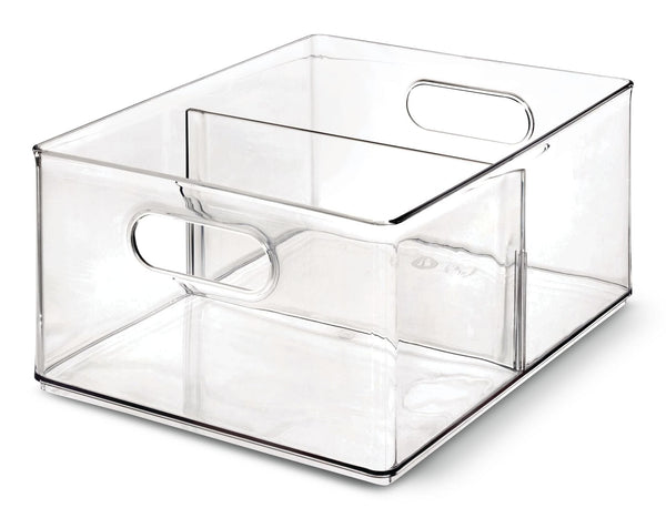 The Home Edit by iDESIGN Clear Stackable Divided Deep Organizing Storage Bin, 11.5-L F7