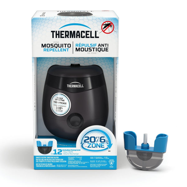 Thermacell E-ZoneGuard Patio Rechargeable Mosquito Repeller with 12-Hr Refill and 5.5-Hr Battery, Charcoal C2
