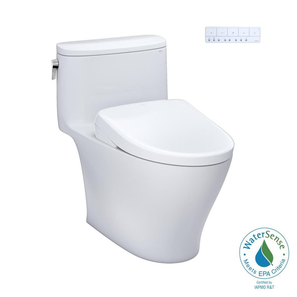 TOTO WASHLET+ Nexus One-Piece Elongated 1.28 GPF Toilet with S7 Contemporary Bidet Seat, Cotton White L1