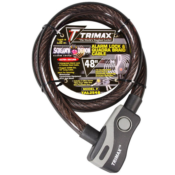 Trimax 48-in Alarmed Lock Chain with Quadra Braid Cable A5