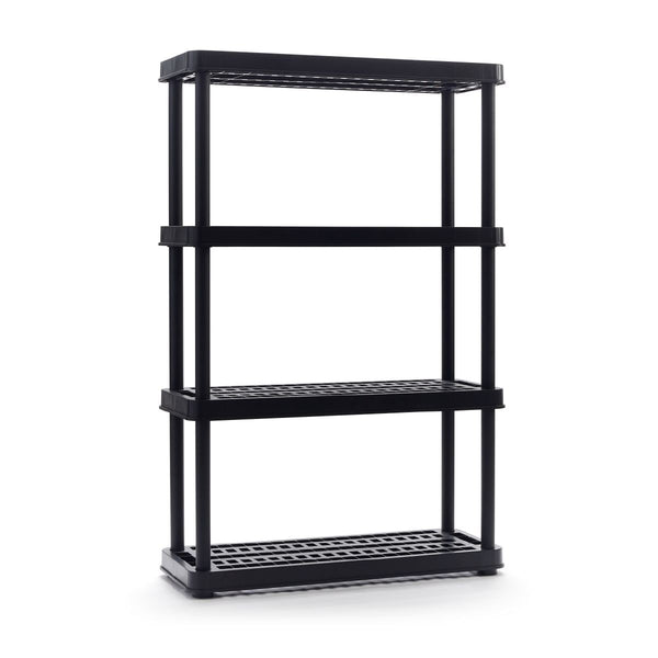 TuffStore 4-Shelf Resin Storage/Shelving Unit, 36 x 14 x 54.5-in, Black L6