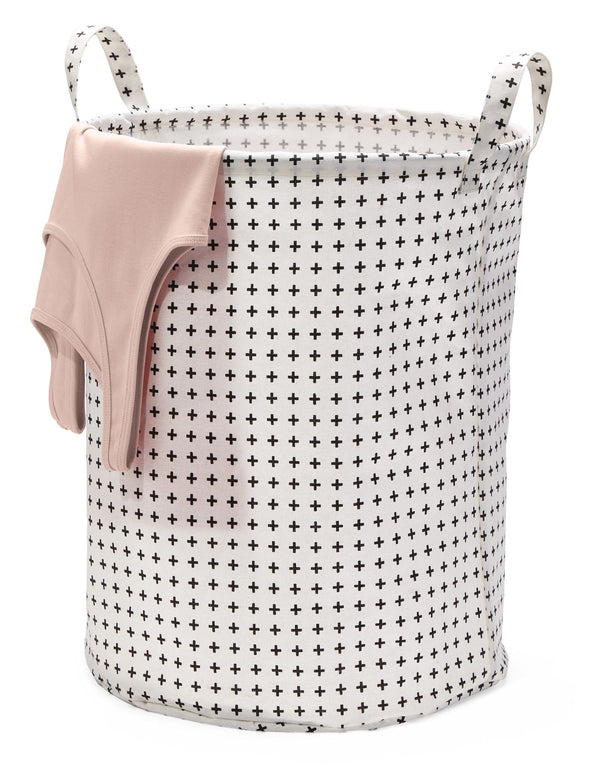 type A Prima Round Collapsible Laundry Hamper, 80-L, Geometric R2